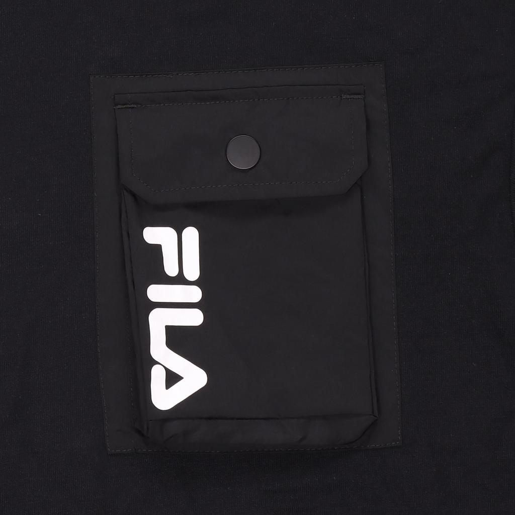 FILA Fusion Letter Pattern Printed Functional Hoodie Men hoodies Black T11M113201F-BK