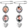 Wedding Bouquet Photo Charm Diy Pin Brooch Making Kit Lacy Frame Charm Oval Picture Frame With Pendant For Holiday Heart
