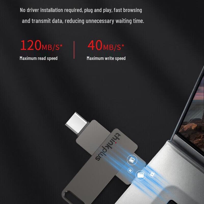 Lenovo Thinkplus Dual-Interface USB-C & USB-A Flash Drive