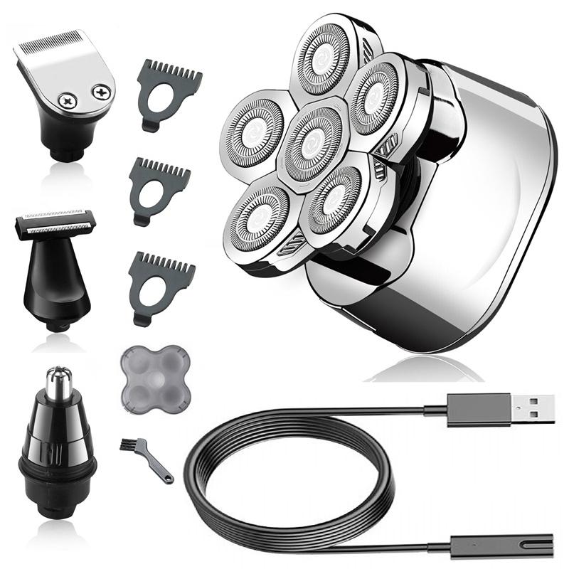 Electric Shaver Kit 6 In 1 Multifunction Mower Razor for Man Beard and Hair Rechargeable Haircut Machine