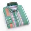 100% Cotton Shirts Men Oxford Spun Fashion Striped Casual Long Sleeved Shirt