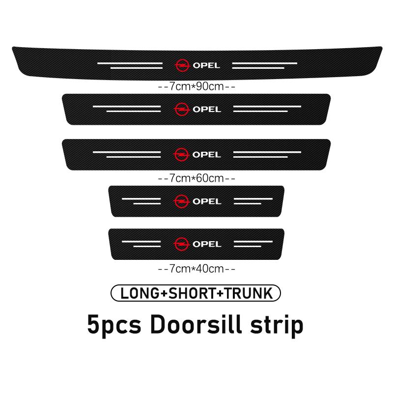 AAAYT1 Car Door Threshold Strip Car Sticker Door Edge Protective Film For Opel Zafira Meriva Mokka Vivaro Vectra Antara Ampera
