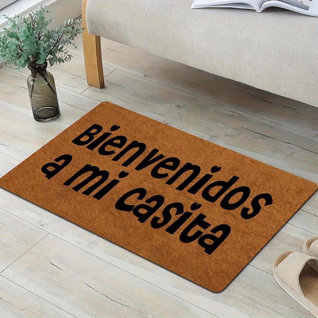 Funny Slogan Print Doormat, Non-Slip Washable Rug for Indoor Outdoor, Entryway, Kitchen, Patio & Farmhouse Decor