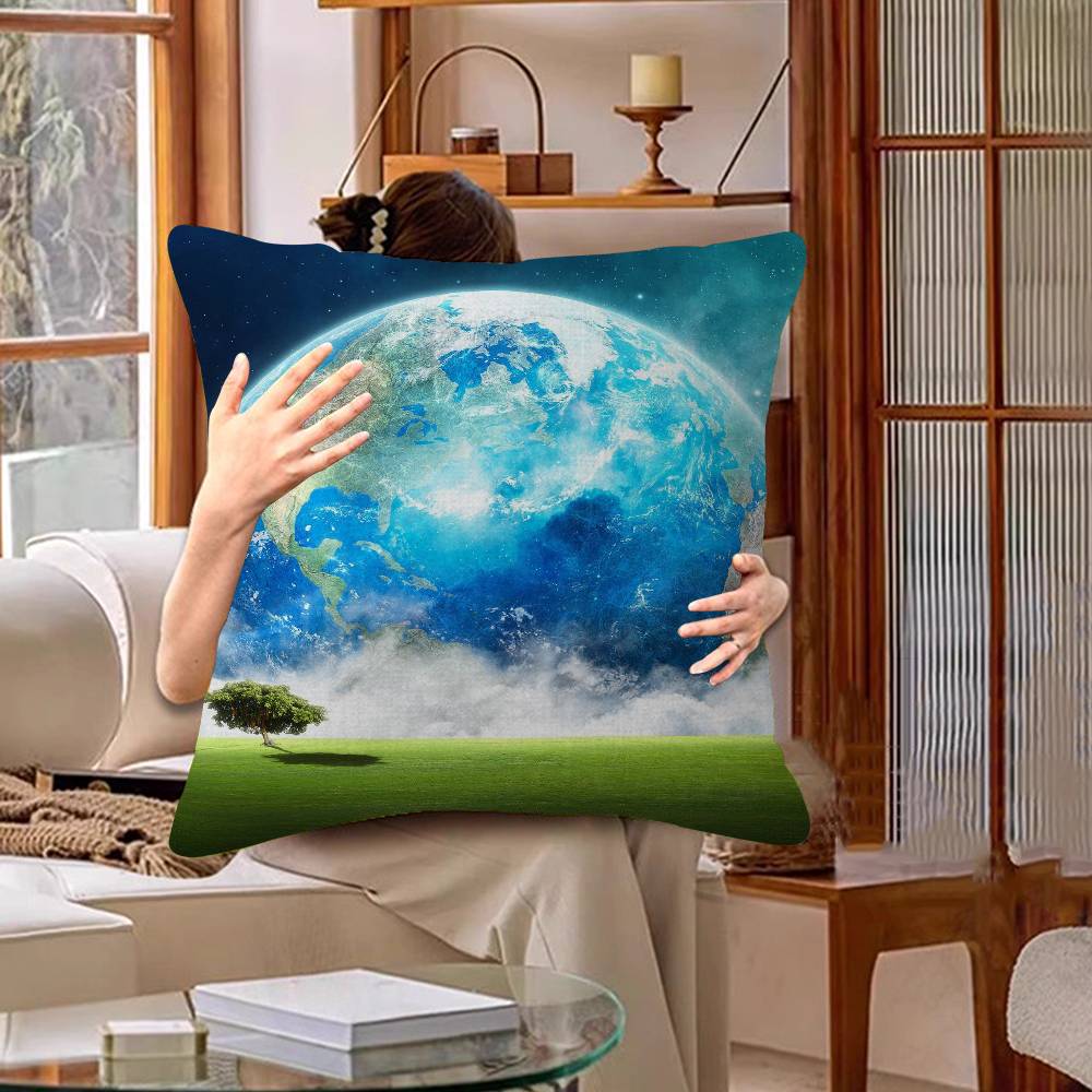 

Earth Art 45*45cm Cushion Cover Pillow Cover Decor Pillowcase Home Pillowcase For Couch Pillow 30cmx30cm