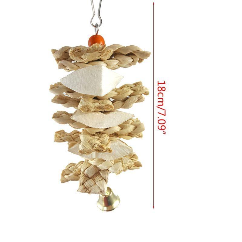 Pet Parrot Birds Natural Grass Woven Cuttlebone for Pet Parrot Macaw