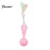 Tough Rubber Pet Toy Dog Molar Chewing with Rope, TPR Spoon Head Durable Woven Heavy Duty Play Knot Training Toy, Macaron Colors Teeth Cleaning