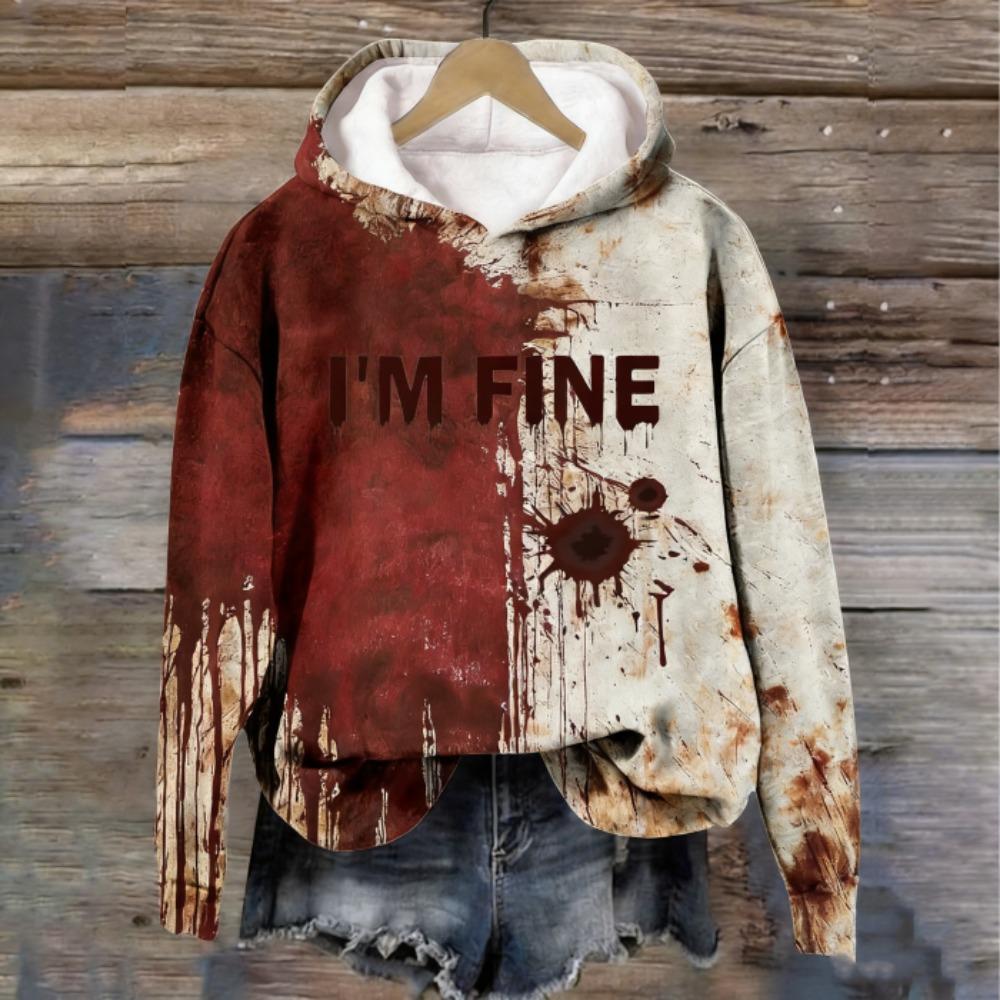 Europe and America Fashion Men's Hoodie Bloody Graphic 3D Print Hoodies Casual Sweatshirt Women's Oversized Top Clothing