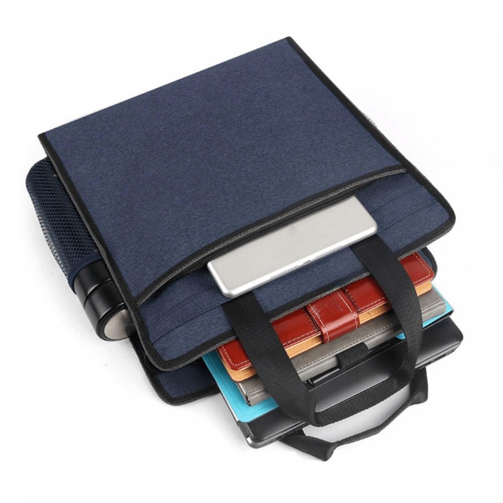 Waterproof Zippered Document Bag with Handle Students Portable Bag File Storage Handbag  Travel