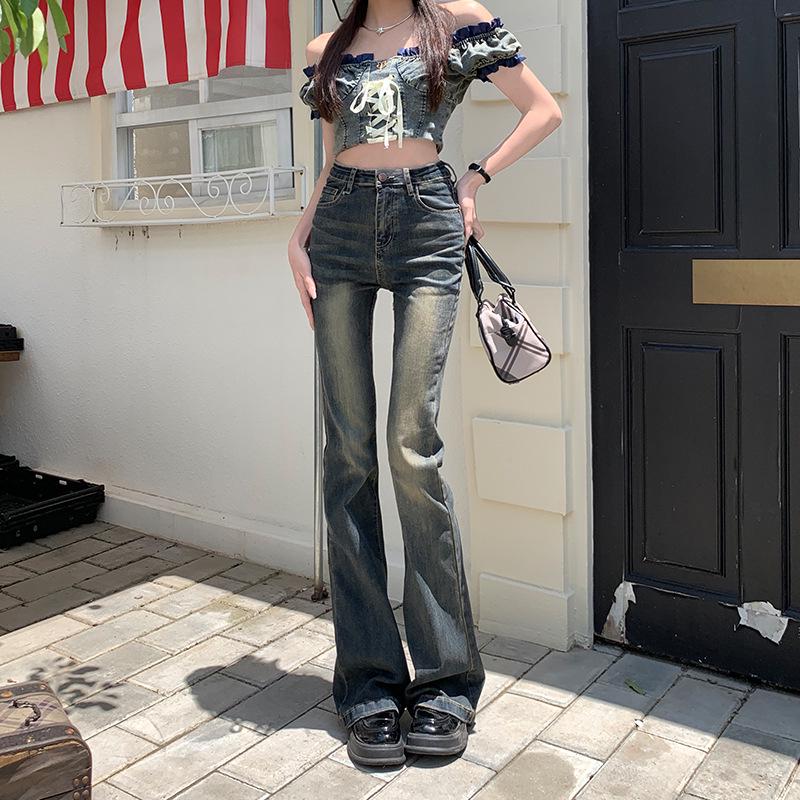 

Весна 2025 року: Джинси-кльош з високою талією, приталені, для жінок S