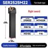 CNC SER2020K16 2525M22 External Threading Tool Holder - Shock-Resistant Lathe Tool for External Diameter Clamping
