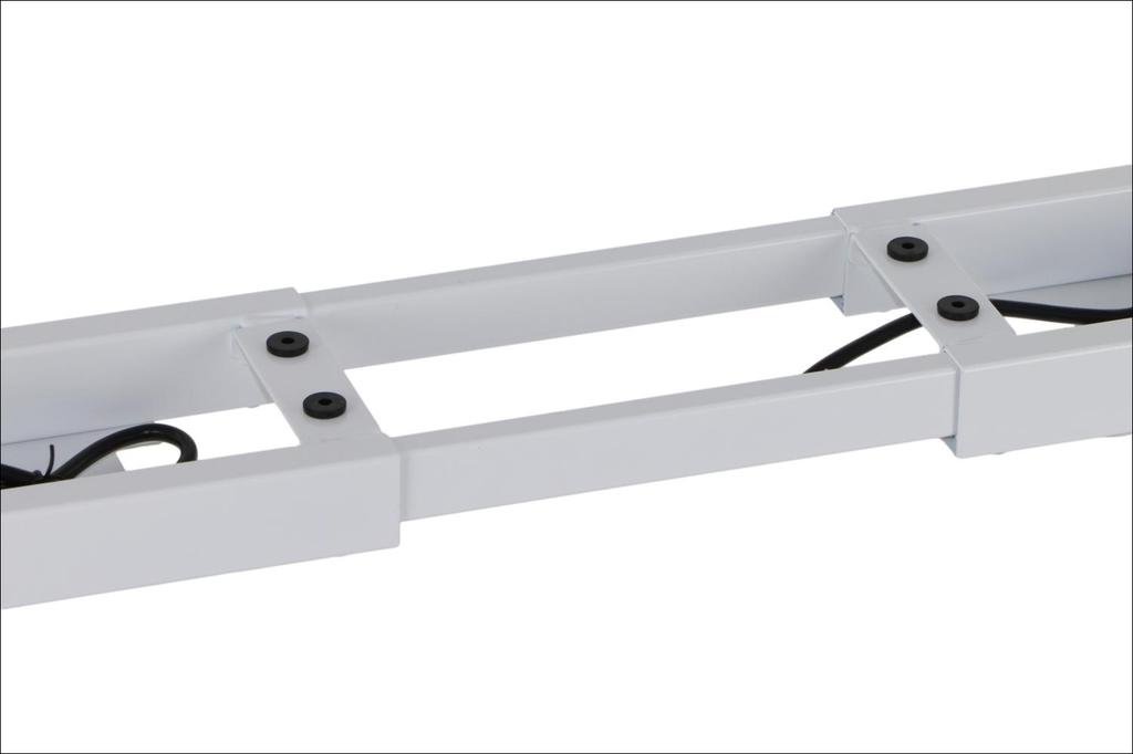 Metal desk (table) frame with electric height adjustment, electric PRATO 04-3T/W WHITE