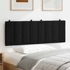 VidaXL Coussin de tête de lit noir 120 cm tissu 4019158