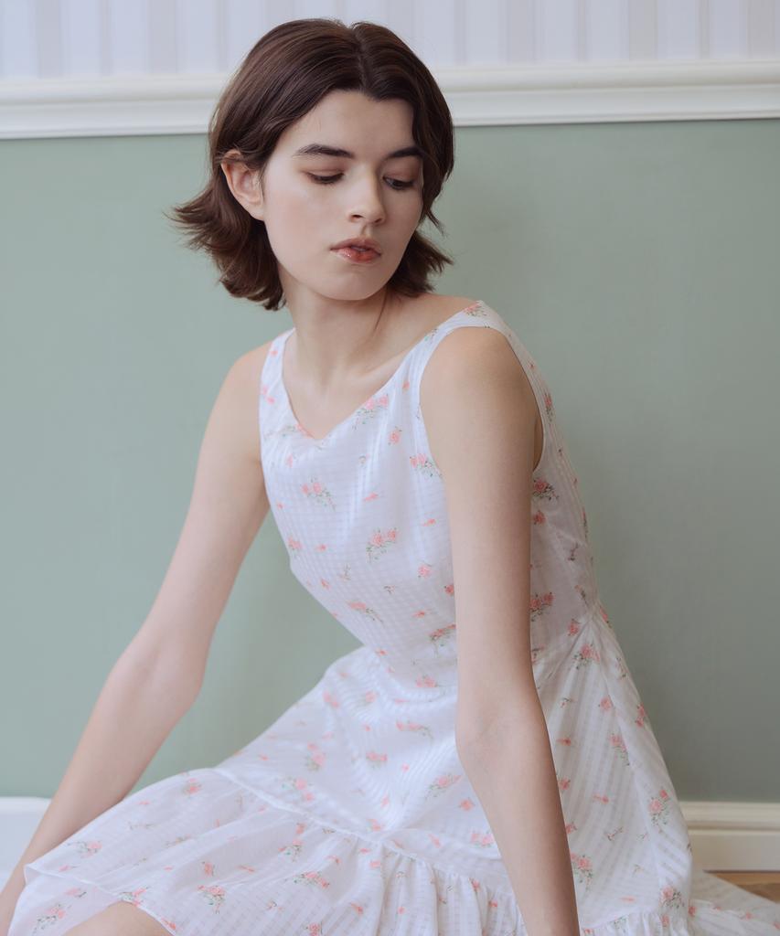Aiseugadeuneiogongpal Splendeur De La Rose Print Dress