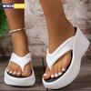 Nieuwe Dames Mode Slippers Zachte EVA Zomer Platformschoenen Meisjes Strand Slippers Dikke Zool Vrouwen Hoge Hak Straat Sandalen