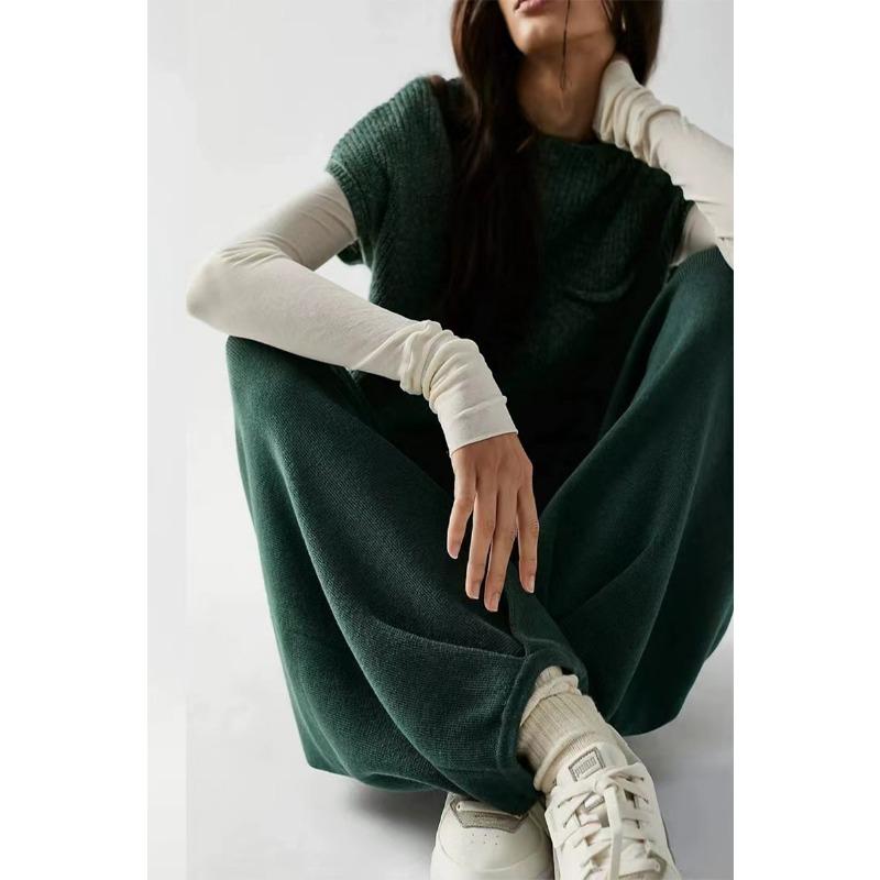 YYFS Damenmode Casual Sommer Frühling Einfarbig Druck Kurzarm O-Ausschnitt Hosen Hosen Anzüge