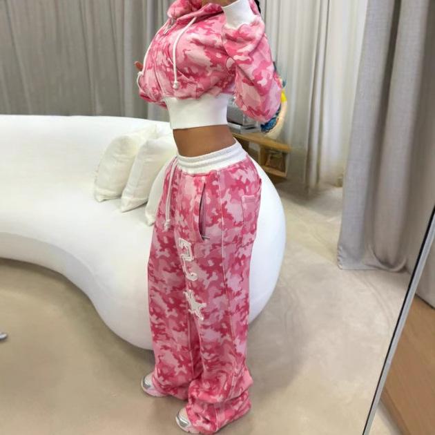 Y2K Hip Hop Street Zeštíhlující Krátká Mikina s Kapucí