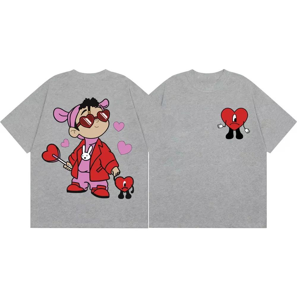 Bad Bunny Pattern High Quality Fashion Short Sleeve T Shirt Unisexs Unisexs Summer Casual Pure Unisex And Unisex TShirt