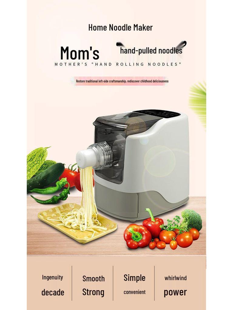Compact Electric Multifunctional Noodle Maker: Automatic Dough Press, Kneader, and Dumpling Skin Mixer