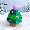 Handheld Fidget Gadget Christmas Tree Clicker Keychain, 3D Printed Shaped Stress Relief Desktop Ornament Toy, Holiday Sensory Figure Key Ring
