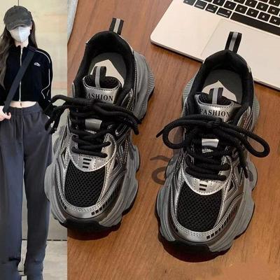 Thick Soled Sports Shoes for Women's  Spring and Autumn New Anti Slip Thick Soled Sports Shoes Versatile Casual Sports Shoes