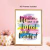 Positive affirmations wall decor, Pink pirational Wall Art Poster for Home Office, Bedroom, Bathroom, Motivational Quotes Print Gifts for Women,