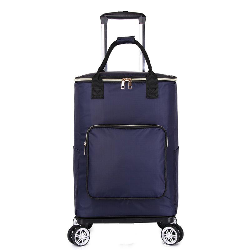 Stylish Insulated Foldable Shopping Cart with Universal Wheels