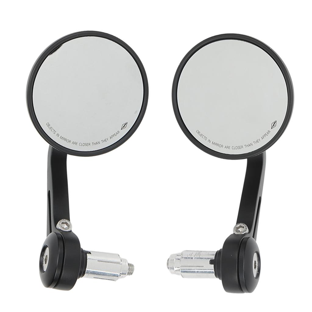 2 Stück 22mm0.87in Motorrad Rückspiegel Seitenspiegel 360 Grad Drehbar Lenkerspiegel Universal für