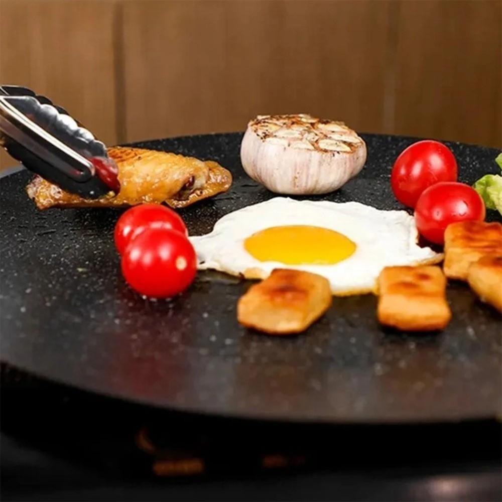 Heat-resistant Holder Korean BBQ Grill Pan 30/32/34/36/38cm Barbecue Plate  Indoor Grilling