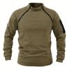 Pull Tactique Homme Extérieur Décontracté Sweat Militaire Veste Polaire Pull à Col Montant Vêtements Coupe-vent