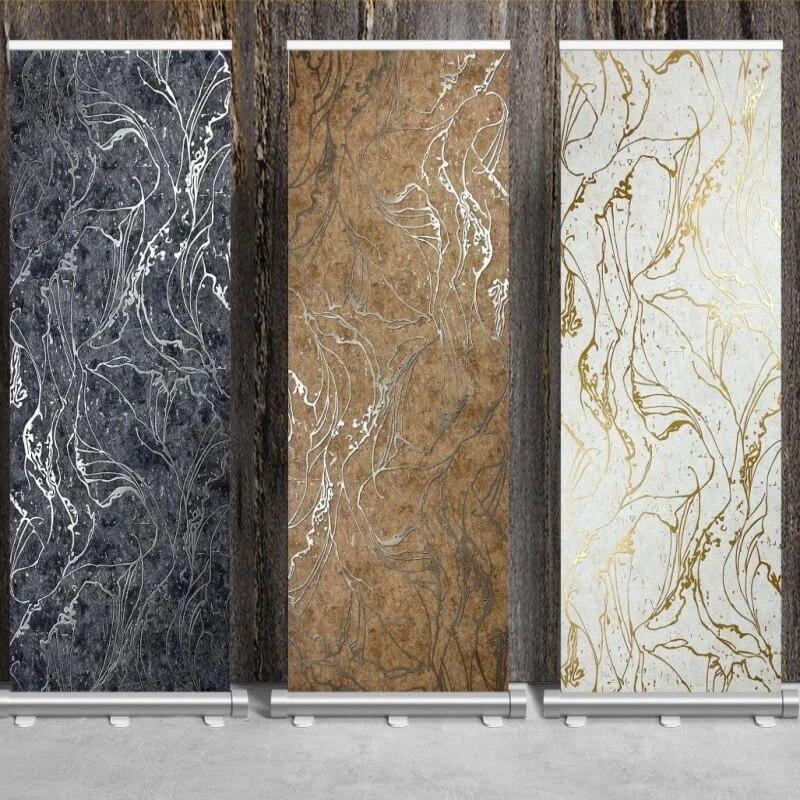 53cm Pvc Non-Self-Adhesive Marble Wallpaper Waterproof Living Room Background Wallpaper Simple 3d Stickers Diy Home Decor