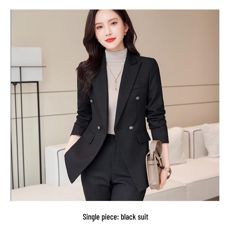 Women's High-End Professional Suit Set - 2025 Autumn/Winter Formal Wear - New Arrival with Jewelry Accents