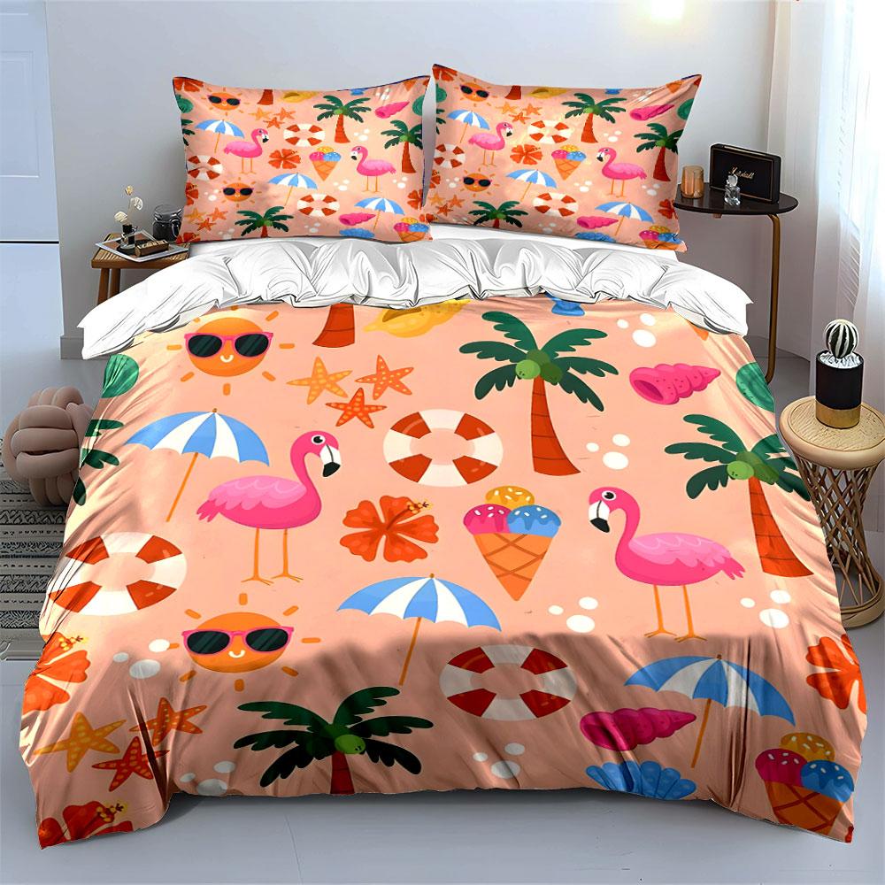 "Vivid tropical paradise vibes" Bedding sets Duvet covers Pillowcases(1* Duvet Cover 2* Pillowcases without duvet insert)