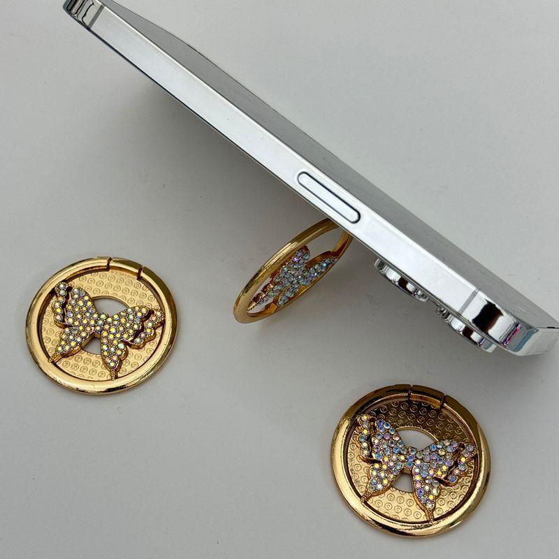 

Креативный металлический держатель для телефона с наклейкой на заднюю панель в виде мультяшного животного One Size золотой