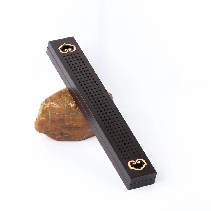 Handgemachter kreativer Räucherstäbchenhalter aus Holz für Aromatherapie, hohler Räuchergefäß aus Holz, Räuchergefäß-Box, Holzschnitzerei, Kunsthandwerk, chinesisches Geschenk