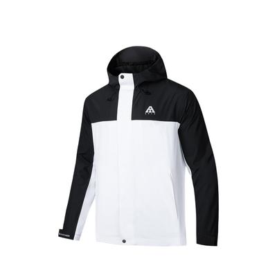 Geacă Outdoor cu Glugă pentru Bărbați Earth Shell 2.0 Rezistentă la Vânt Impermeabilă Respirabilă Geacă Negru Alb 952437617-8