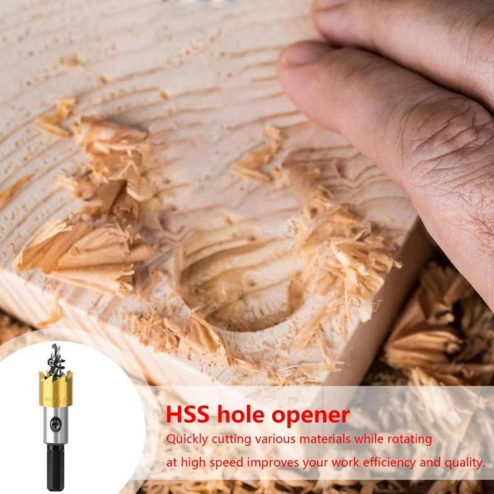 5Pcs/Set Quickly Hole Serration Kit High Speed Steel Diamond Core Bit  For Metal Wood Alloy