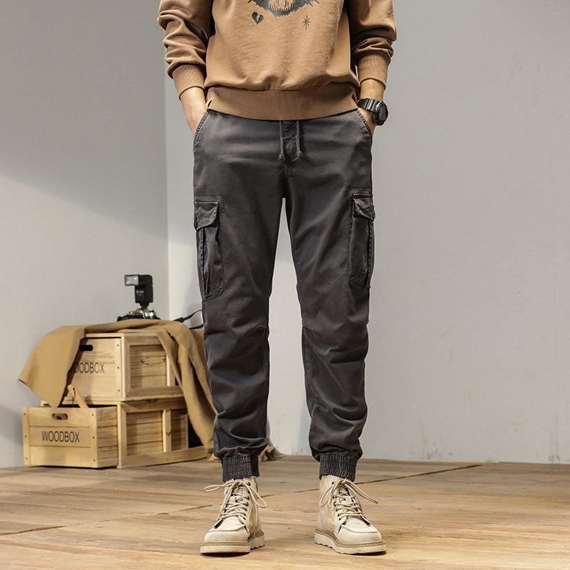 

Wide-leg Pants Men s Trendy Casual Pants Long Pants Versatile Autumn New Models 28 серый