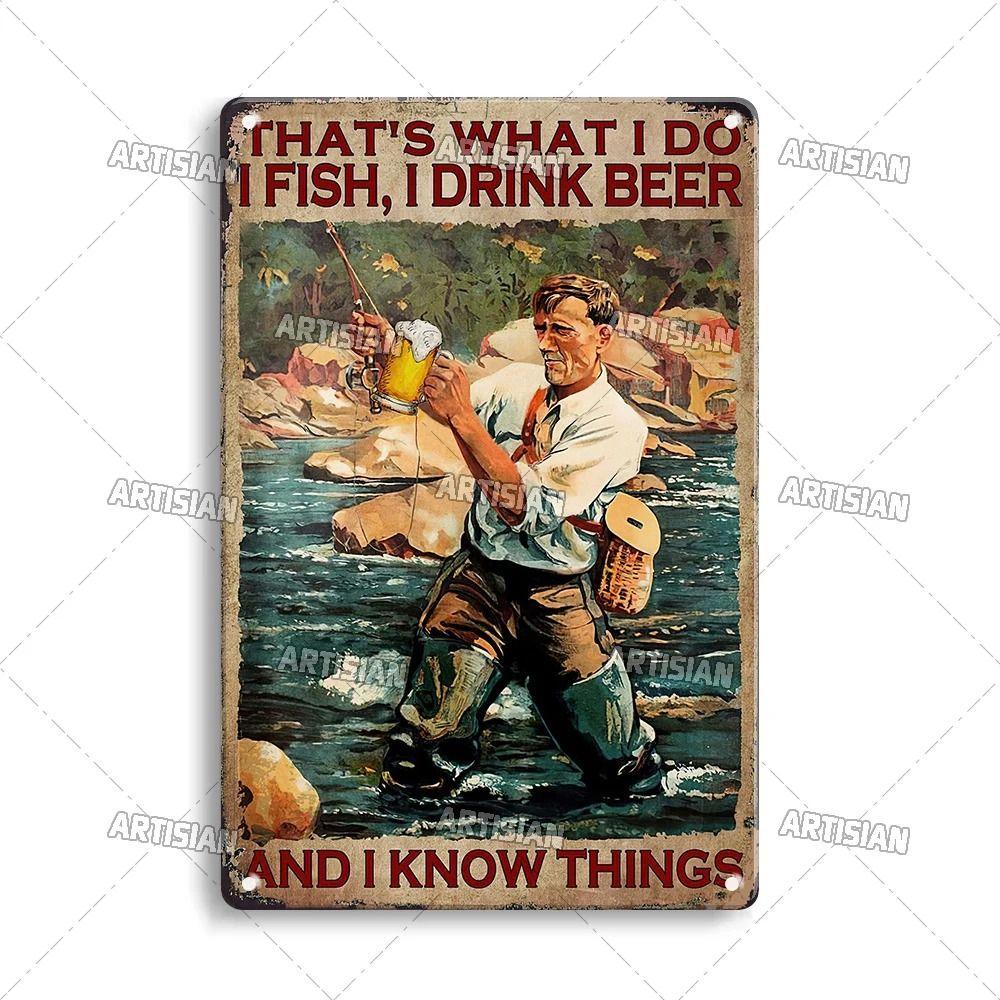 Boy Who Loved Fishing Metal Sign, Gift for Fisherman 20x30cm
