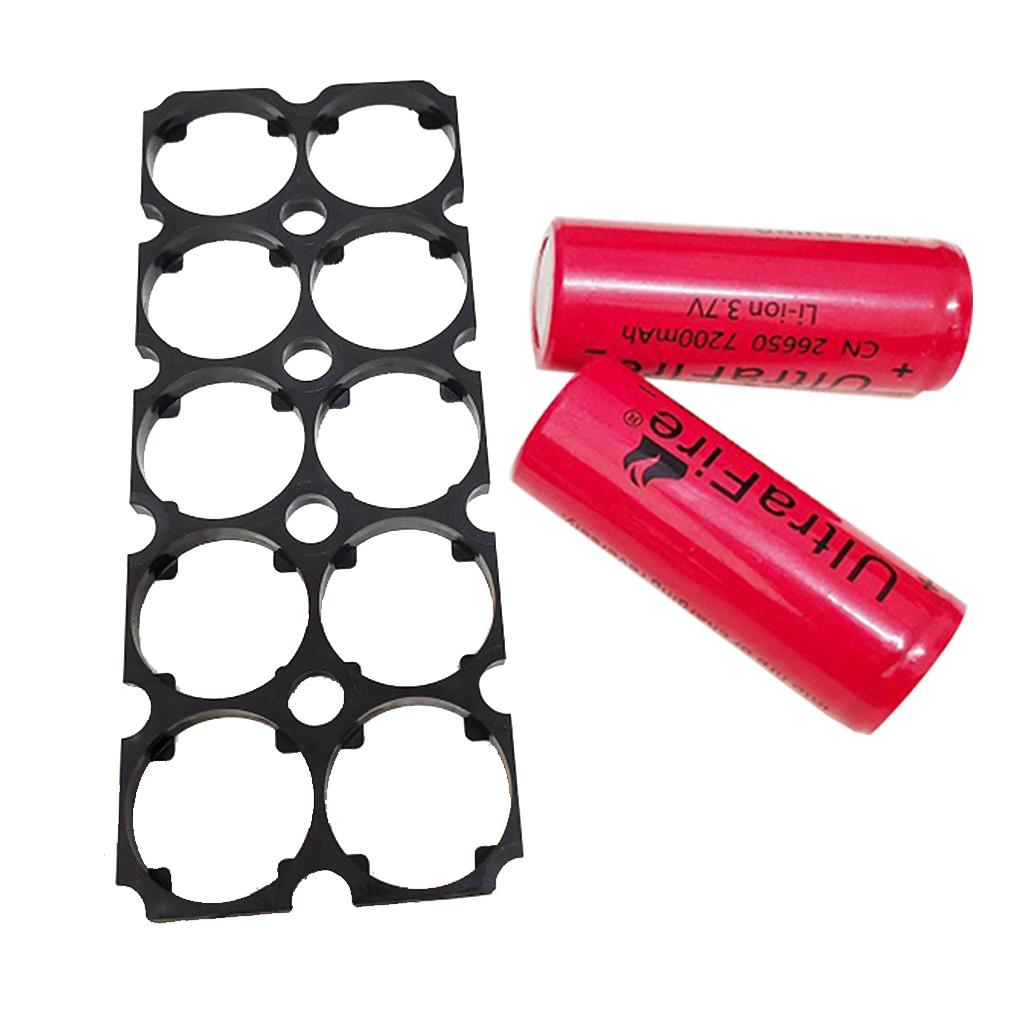 20 Pcs 32650 2x Battery Holder Bracket Cell Safety Anti Vibration Plastic Brackets for 32650 Batteries Replacement