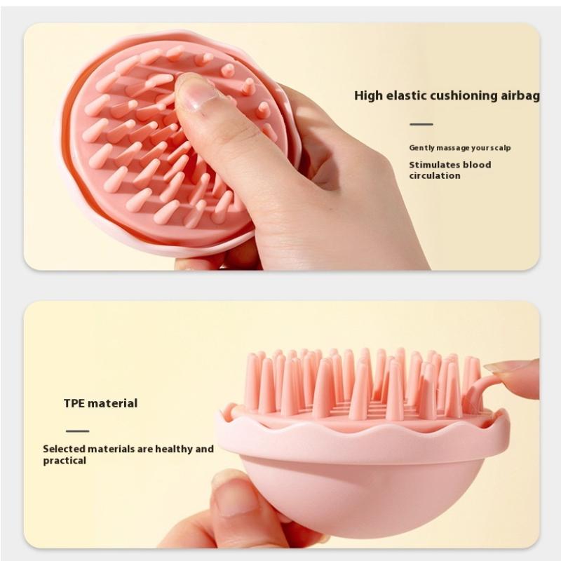 Eiscreme-Form Kopfhautmassagekämme mit Deckel und Spiegel Shampoo-Massagebürste für Kinder Haarwäsche Salon Friseurwerkzeug