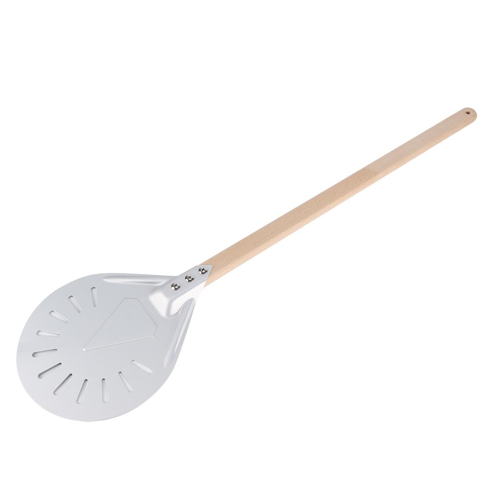 Pizza Shovel with 60cm Removable Wood Handle NonSlip Round Pizza Spatula Kitchen Utensils(8in )