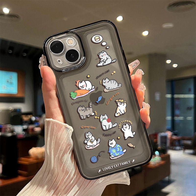 Applicable to iPhone11promax Apple phone case Huawei cartoon transparent 11r anti-drop 11pro dog cat