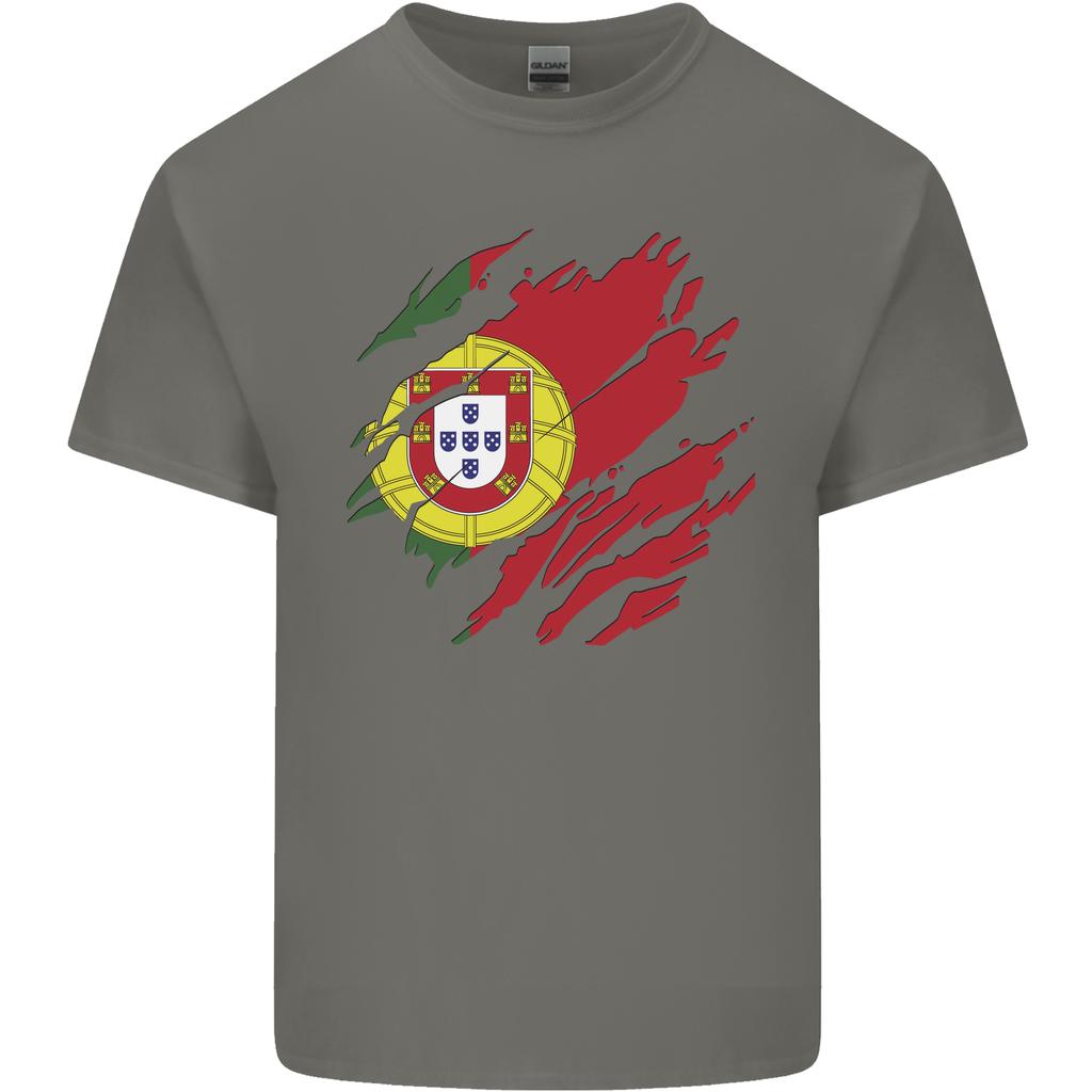 Torn Portugal Flag Portuguese Day Football Unisexs Light Cotton TShirt