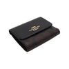 Coach Trifold Wallet 11 Classic Monogram Snap Closure Canvas And Leather Card Holder Wallet Small Women Wallet Brown Black CE930-IMAA8