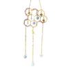 Yousheng Honeycomb Crystals Suncatcher, Window Hanging Pendants, Sun Catcher with Crystal Prisms, Sparkling Wind Chimes, Home Indoor Outdoor Garden