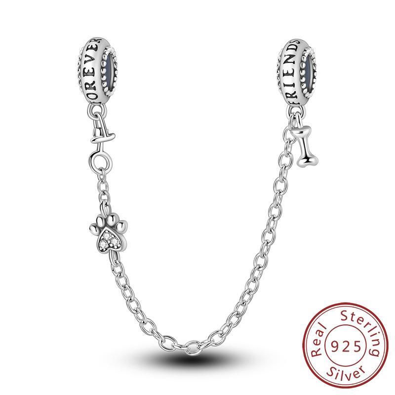 Copper Metal Star Moon Secure Safety Chain Charm Bead Components Pendant Bead Component High Quality Fine Jewelry Compatible With Authentic Original