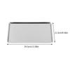 High Gloss Stainless Steel Rectangular Food Plate Elegant Simple Design Storage Tray for Cold Noodles Desserts Bbq Camping
