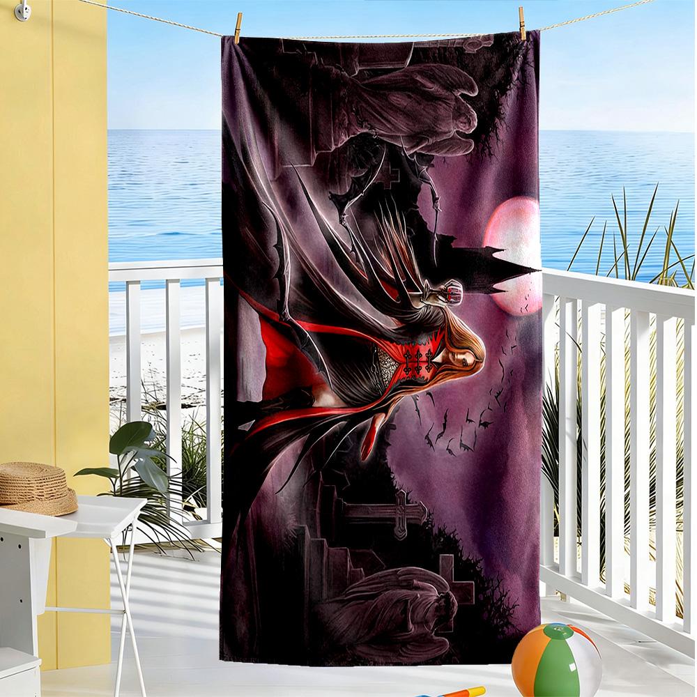 Gothic Style Beach Towel High Absorbency & Quick-Dry Comfortable Lightweight