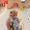 2D Cute Cat Hanging Decoration for Home, Garden, and Backpacks. A Perfect Party Gift.