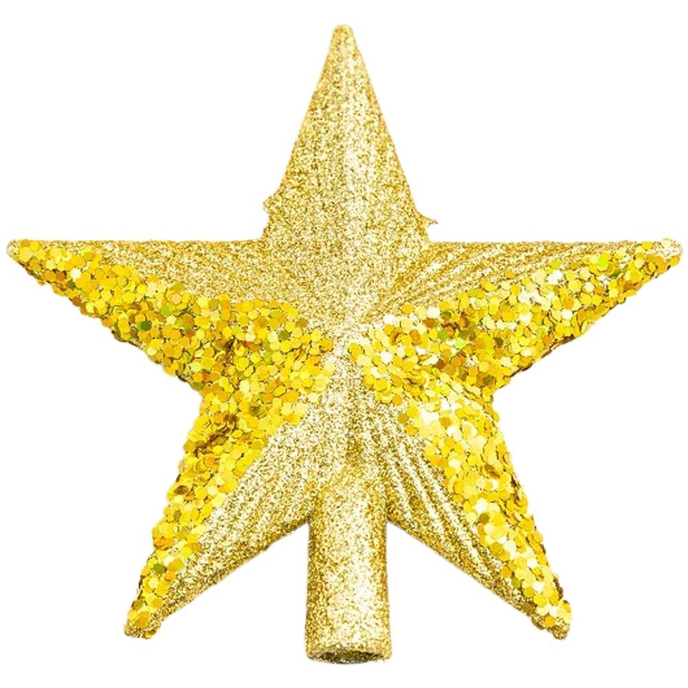 Five-pointed Star Christmas Tree Star Easy Installation Festive Atmosphere Lightweight Star Sparkling Elegance